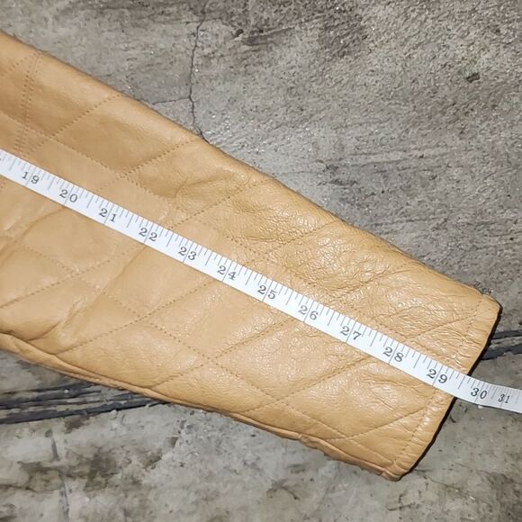 Marcia Tan Leather Moto Jacket - Picture 8 of 8